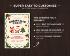 Uitnodiging van Seven Four Templates met feestelijke 'Let's Get Merry' tekst en vrolijk ontwerp voor speciale gelegenheden