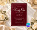 Aesthetic Invitation - Burgundy Blush