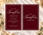 Aesthetic Invitation - Burgundy Blush