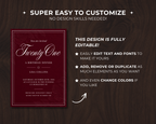 Aesthetic Invitation - Burgundy Blush