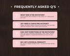 Invitations - Frequently Asked Q's