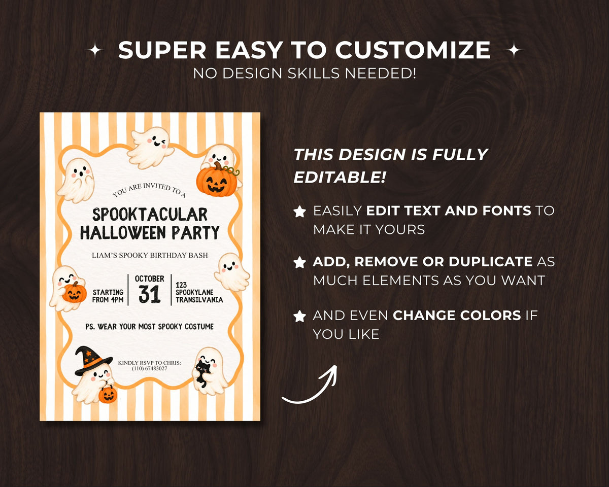 Halloween Invitation - Let's Get Spooky