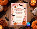 Halloween Invitation - Pink Pumpkin Party