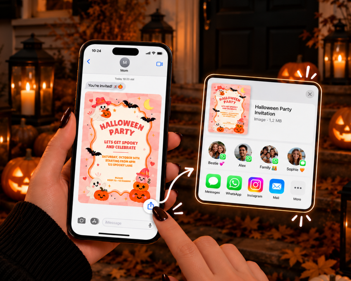 Halloween Invitation - Pink Pumpkin Party