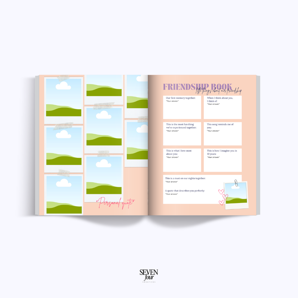 SUNSET SOIRÉE - Birthdaybook- Seven Four Templates