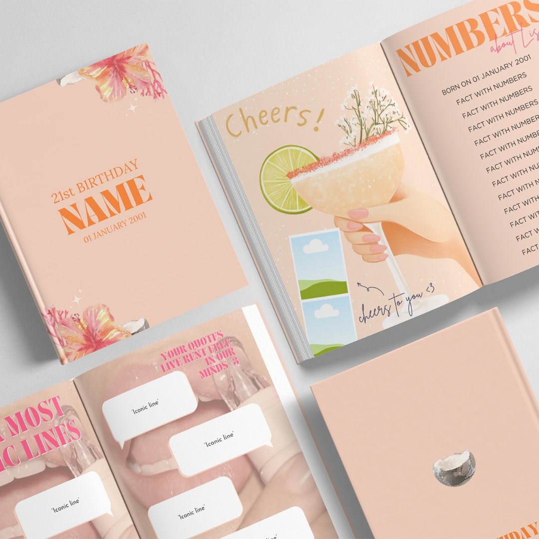 SUNSET SOIREE - Birthdaybook - Seven Four Templates