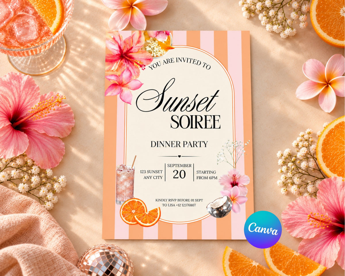 Aesthetic Invitation - Sunset Soirée