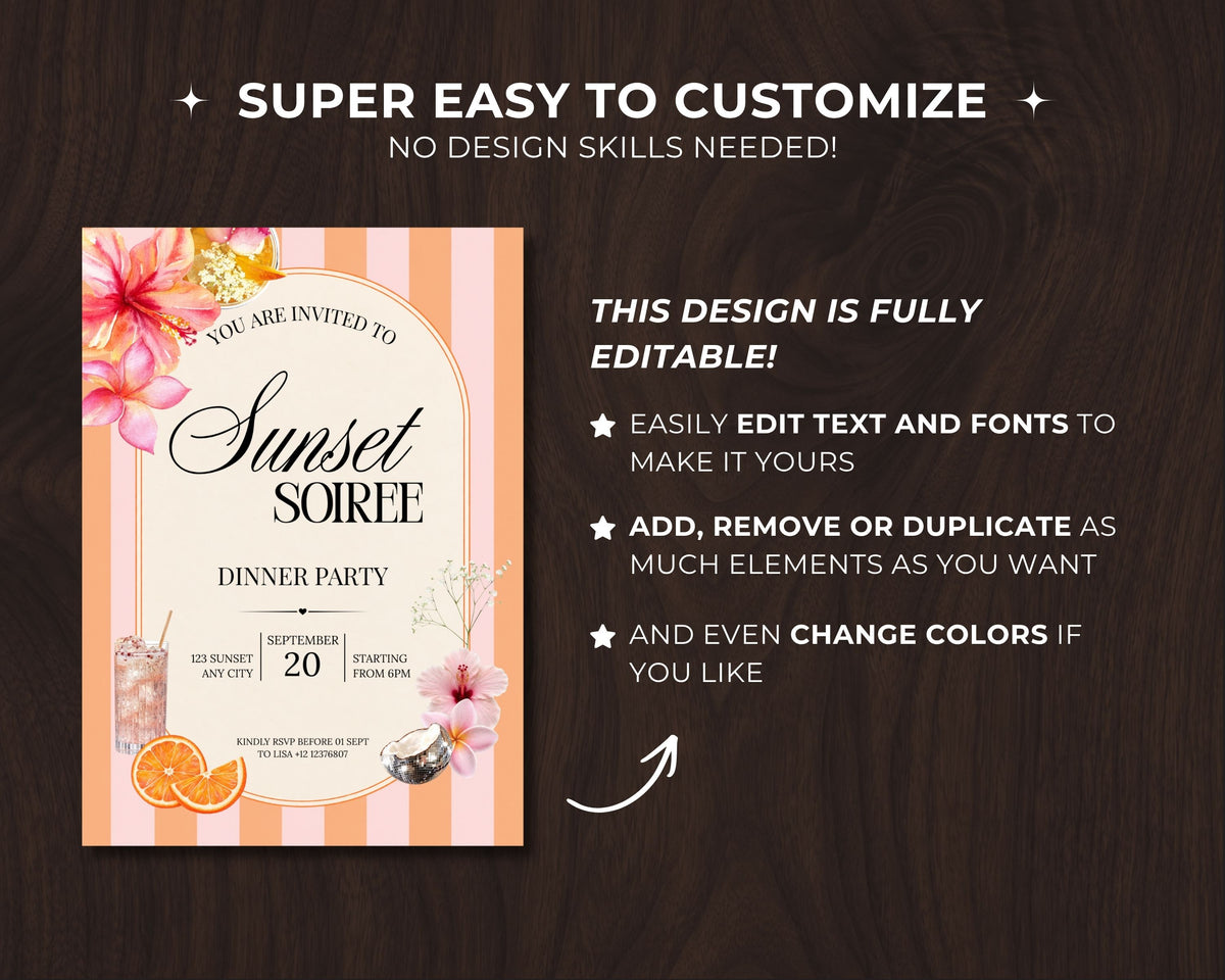 Aesthetic Invitation - Sunset Soirée