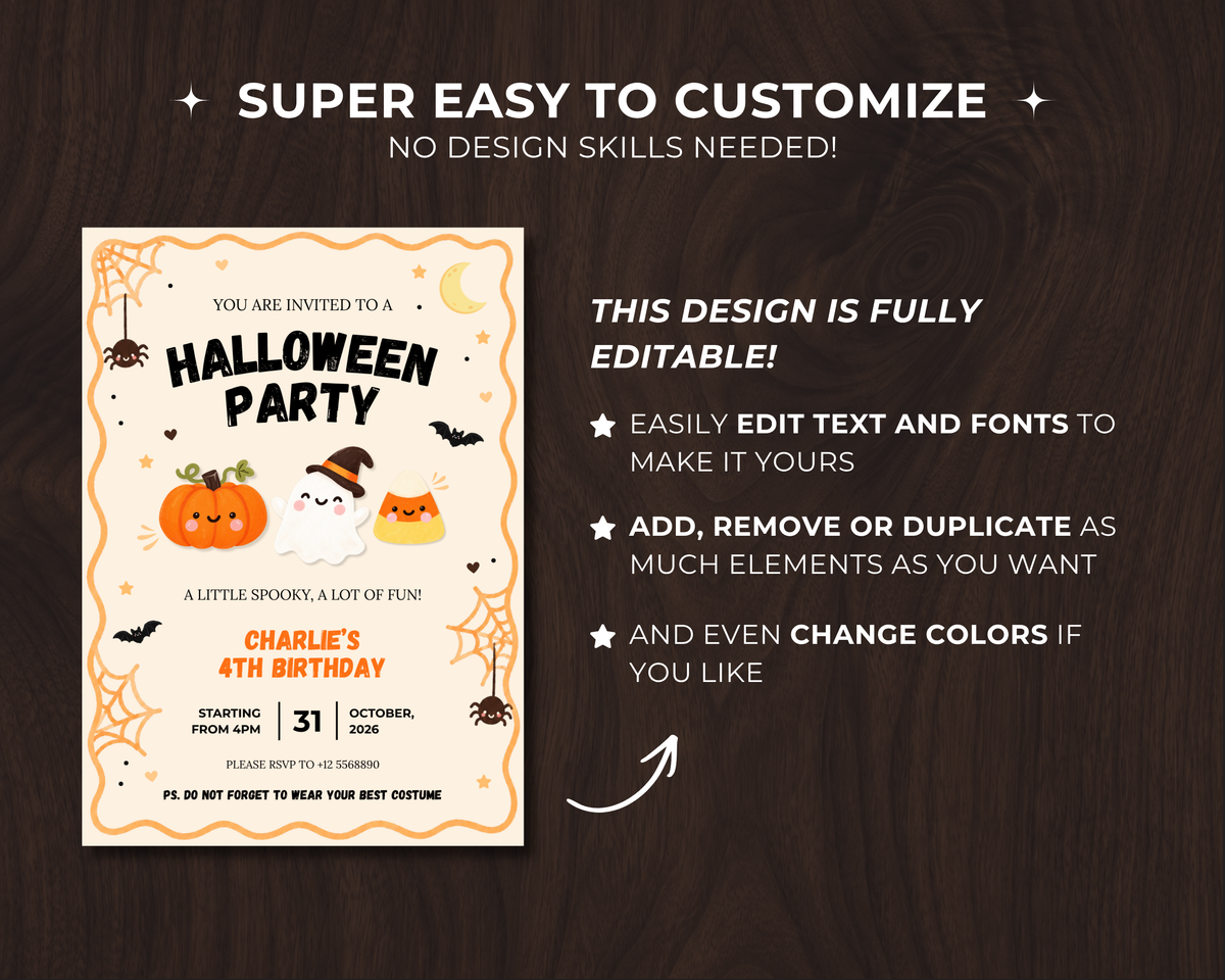 Halloween Invitation - Sweet & Spooky Party