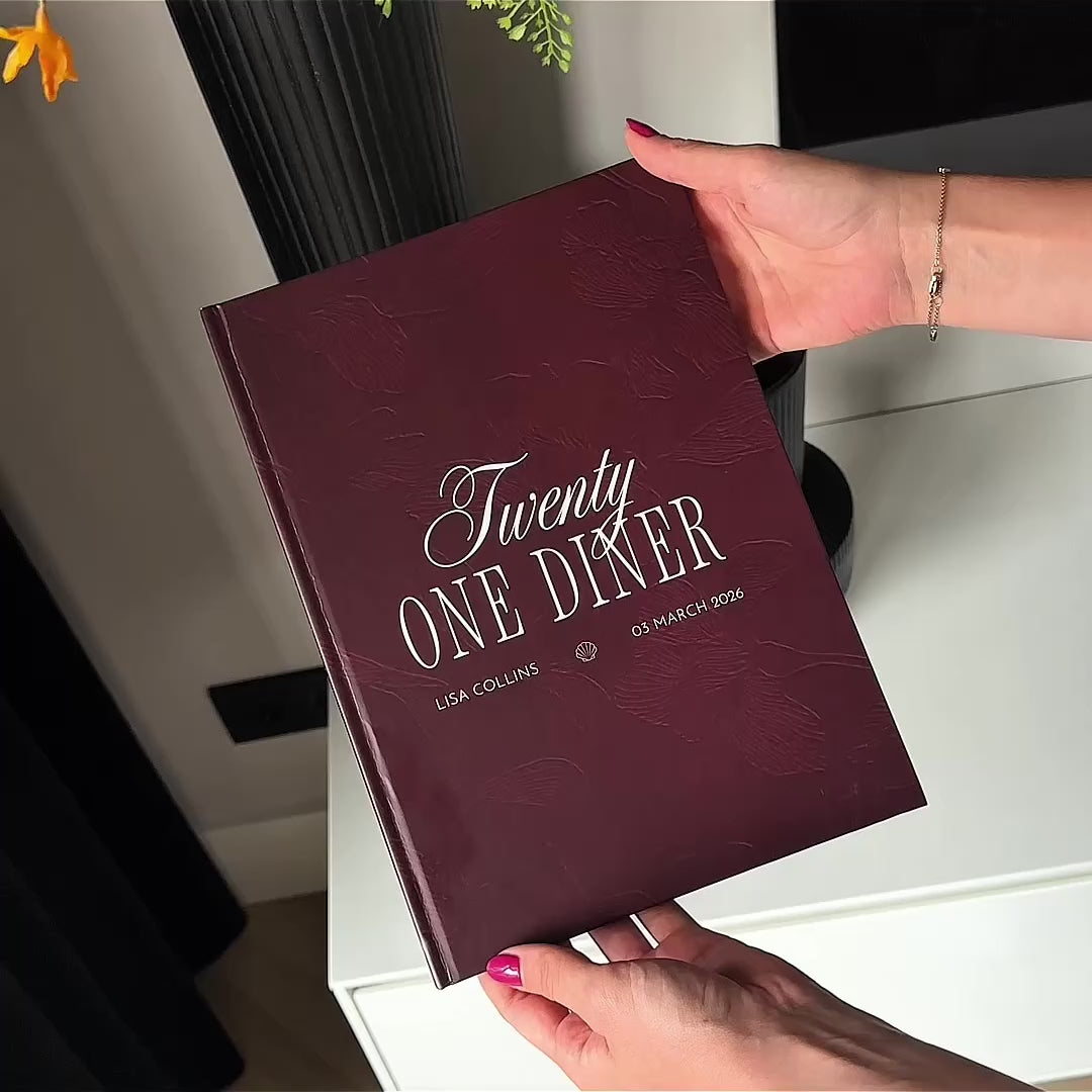 BURGUNDY BLUSH - Verjaardagsboek - Seven Four Templates